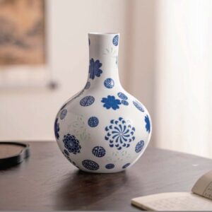 White porcelain homeware sky ball vase