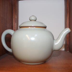 Traditional Asian Style Mung bean Gray Glaze Teapot