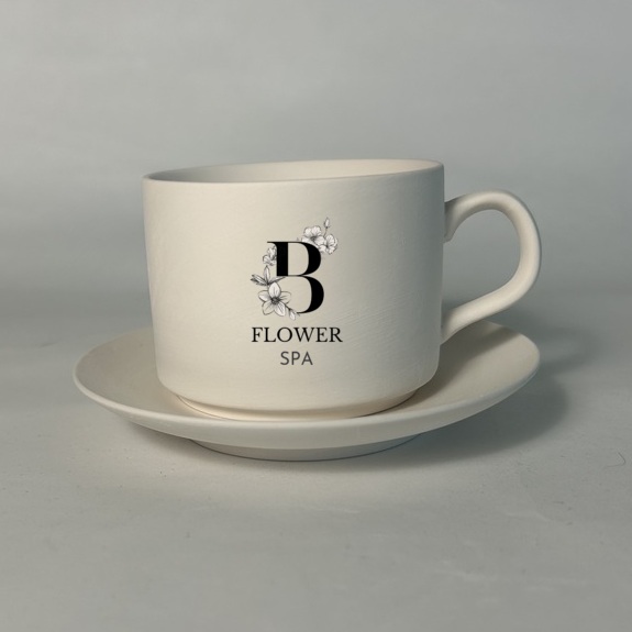 flower spa cup saucer