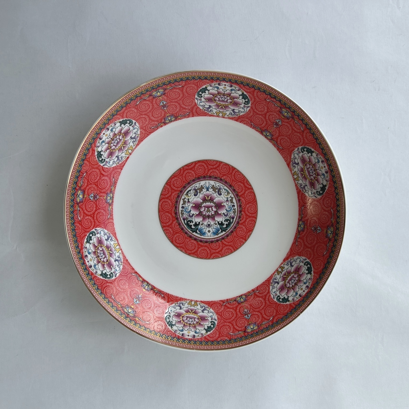 Red Enamel Ceramic Plate