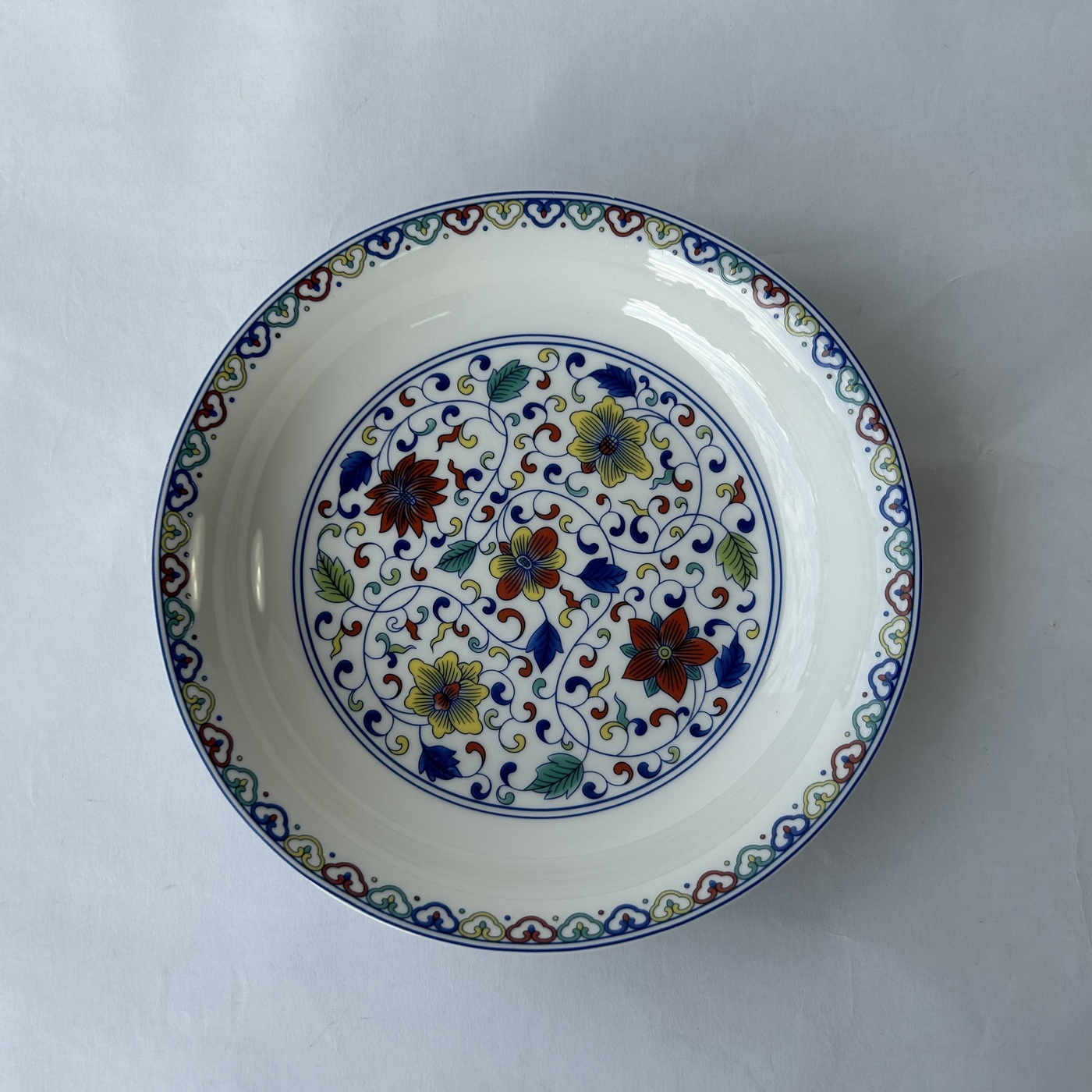 Twin Branch Flower Ceramic Plate