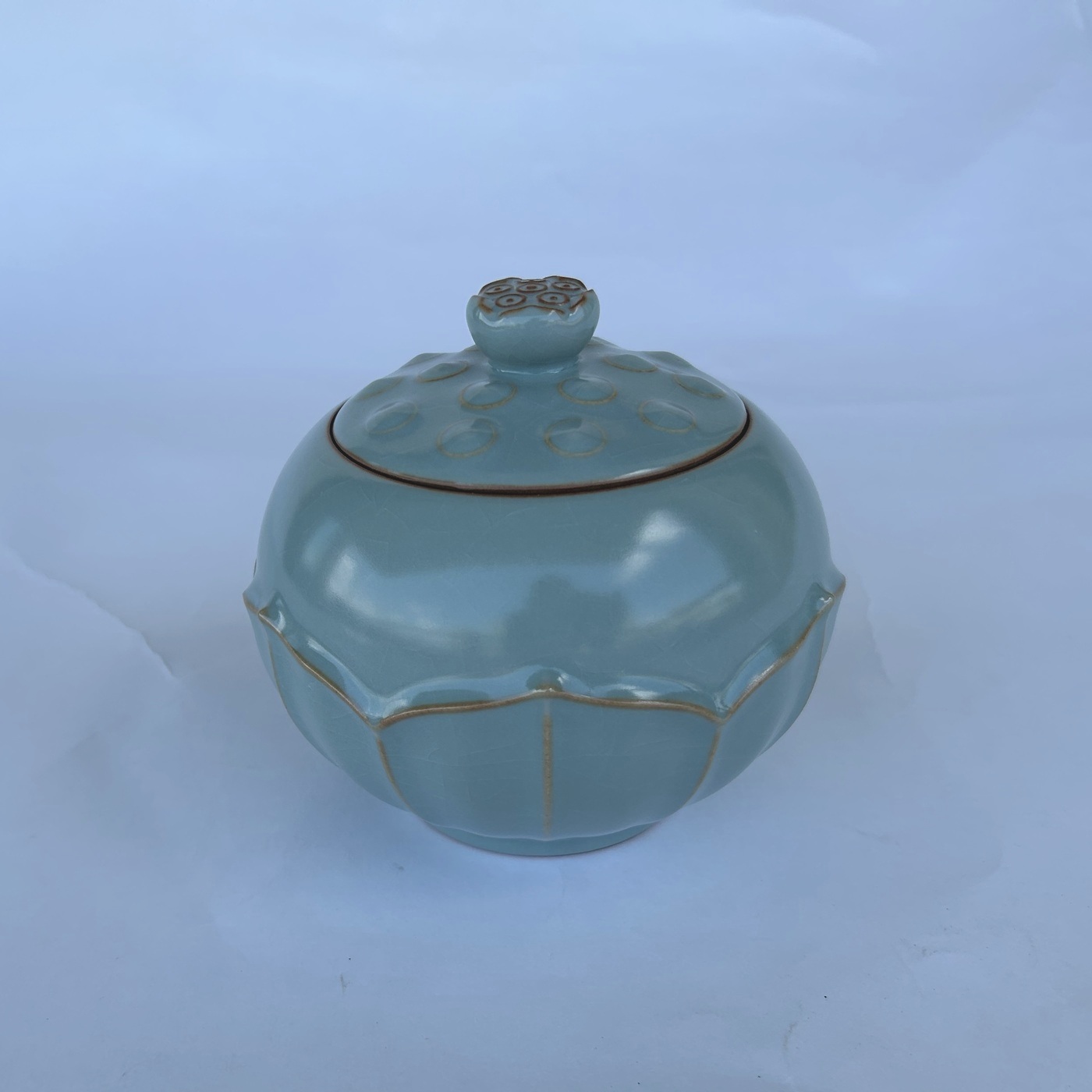 Lotus Style Ceramic coffee caddy