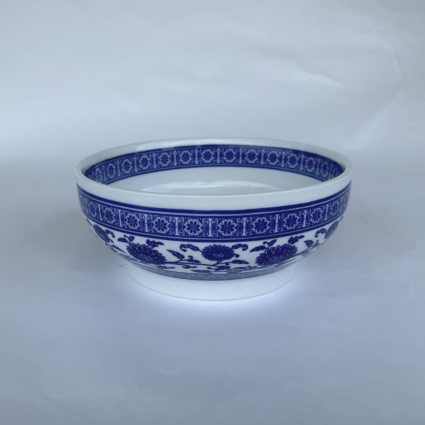 Ceramic serve ware large Blue and white bowl